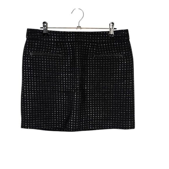 GAP Faux Leather Textured Mini Skirt Lined Black Pencil Skirt Size 0 - Picture 1 of 10